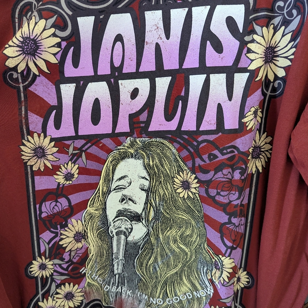 Torrid Janis Joplin Classic Fit Cotton Long Sleeve Tee - Picture 2 of 3